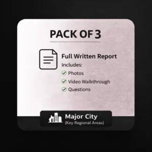 Pack of 5 Full Report Property Inspections in Major Cities (Regional Areas)